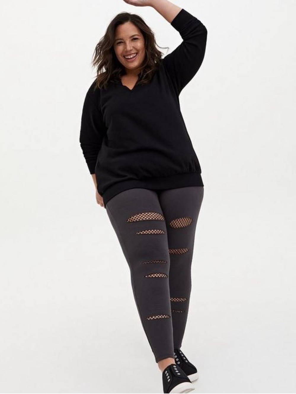 Torrid Full Length Signature Waist Split Leggings In Grey - Size 0 (L)